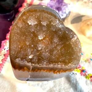 Orange amethyst heart